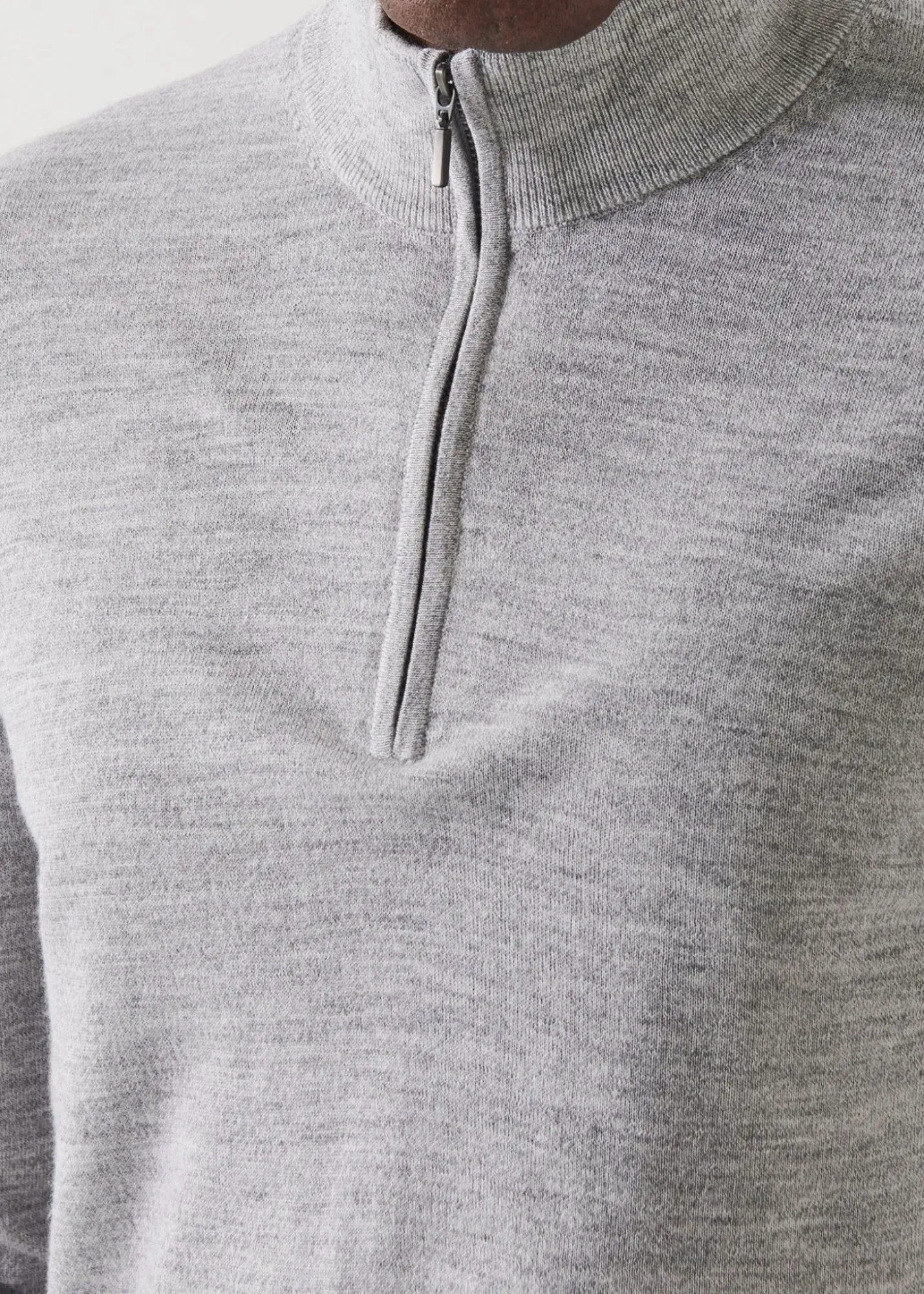 PATRICK ASSARAF Extra-Fine Merino Quarter Zip|Men Knitwear