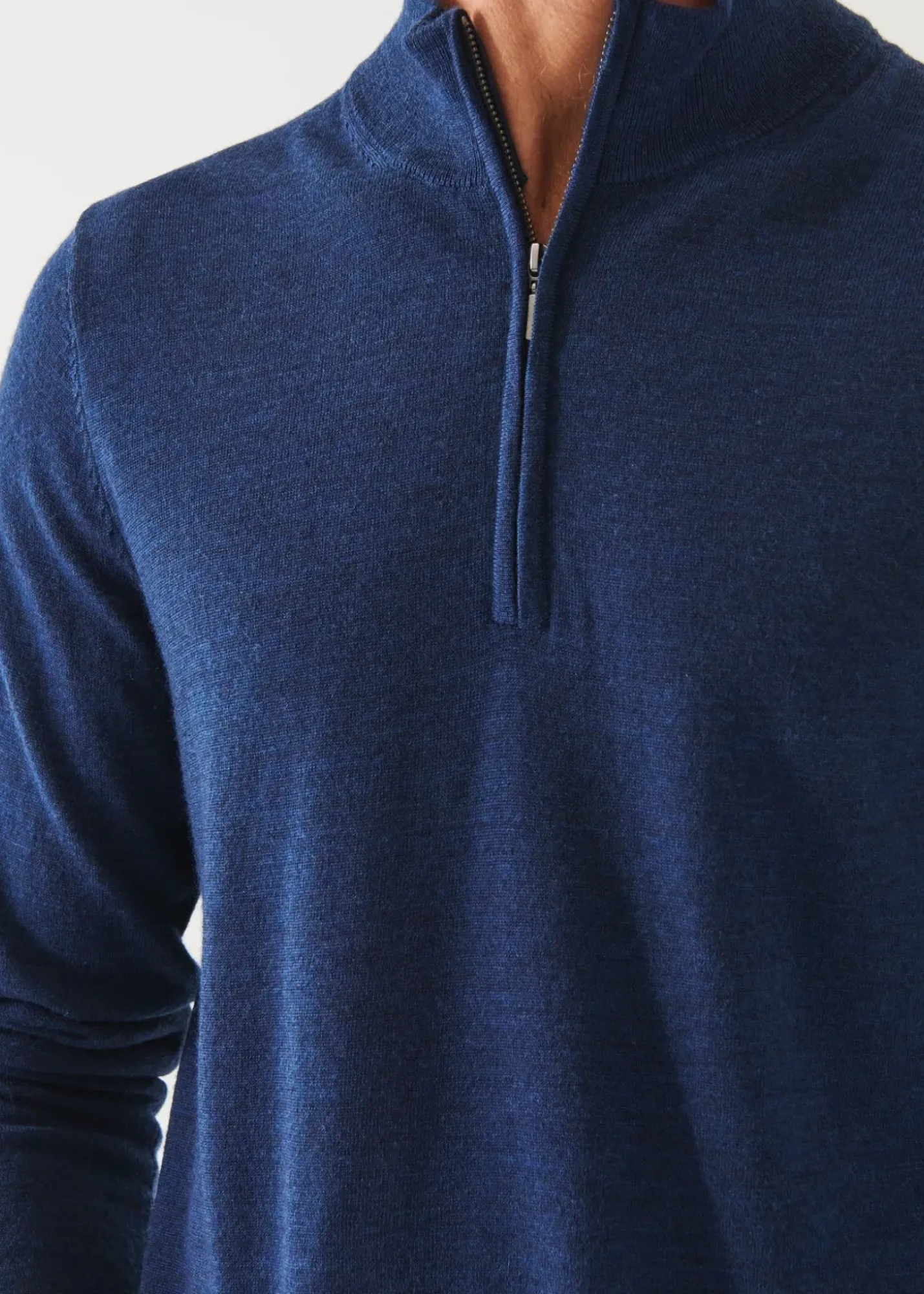 PATRICK ASSARAF Extra-Fine Merino Quarter Zip|Men Knitwear