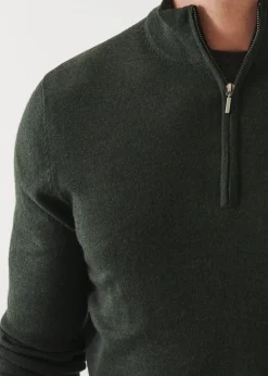PATRICK ASSARAF Extra-Fine Merino Quarter Zip|Men Knitwear