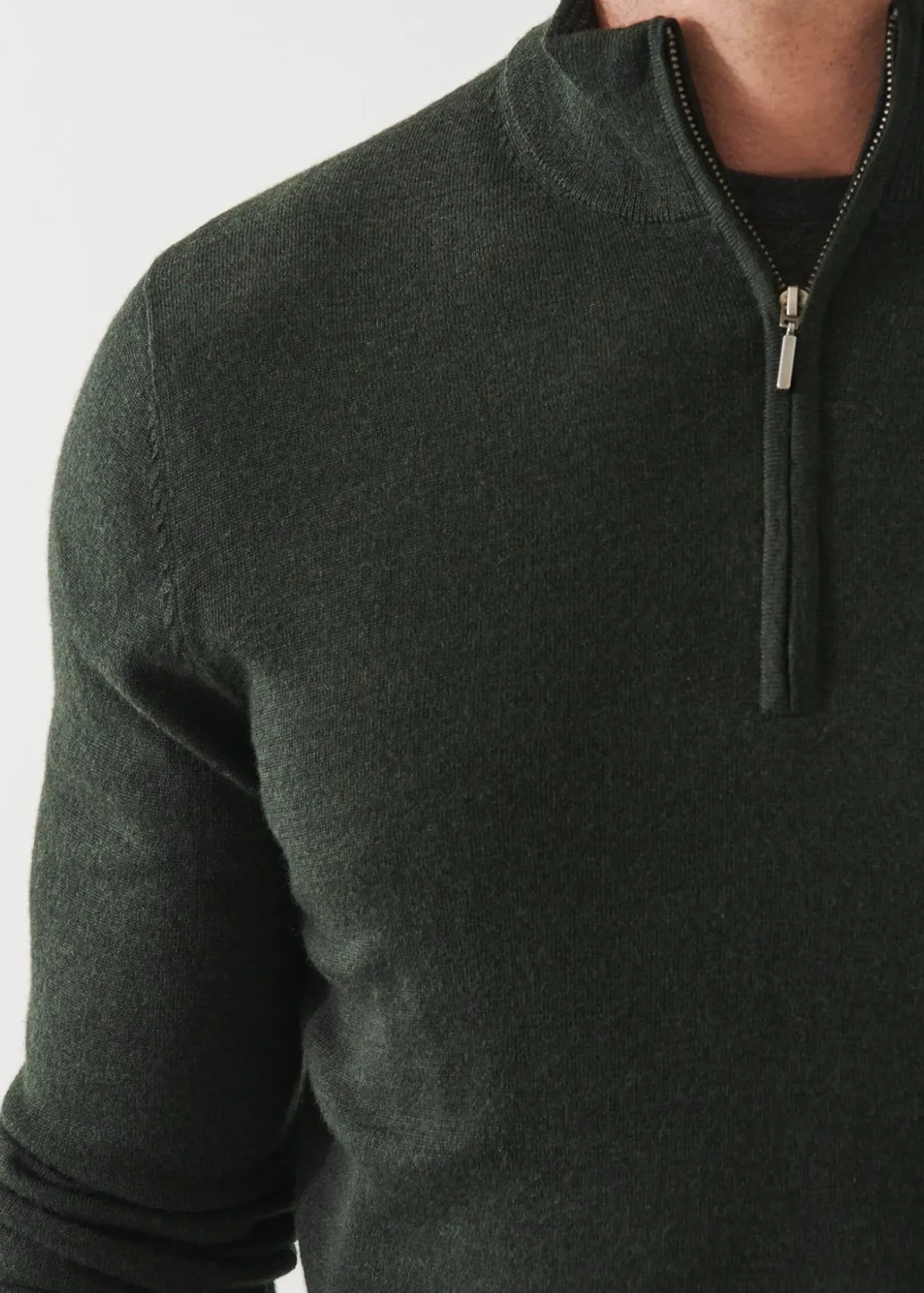PATRICK ASSARAF Extra-Fine Merino Quarter Zip|Men Knitwear