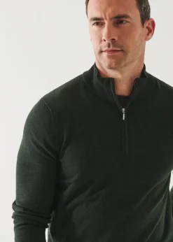 PATRICK ASSARAF Extra-Fine Merino Quarter Zip|Men Knitwear
