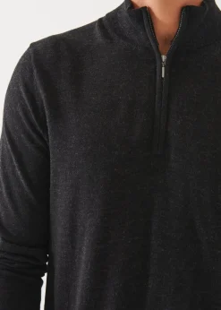 PATRICK ASSARAF Extra-Fine Merino Quarter Zip|Men Knitwear