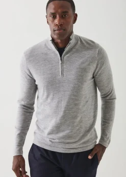 PATRICK ASSARAF Extra-Fine Merino Quarter Zip|Men Knitwear