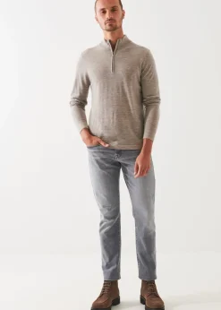 PATRICK ASSARAF Extra-Fine Merino Quarter Zip|Men Knitwear
