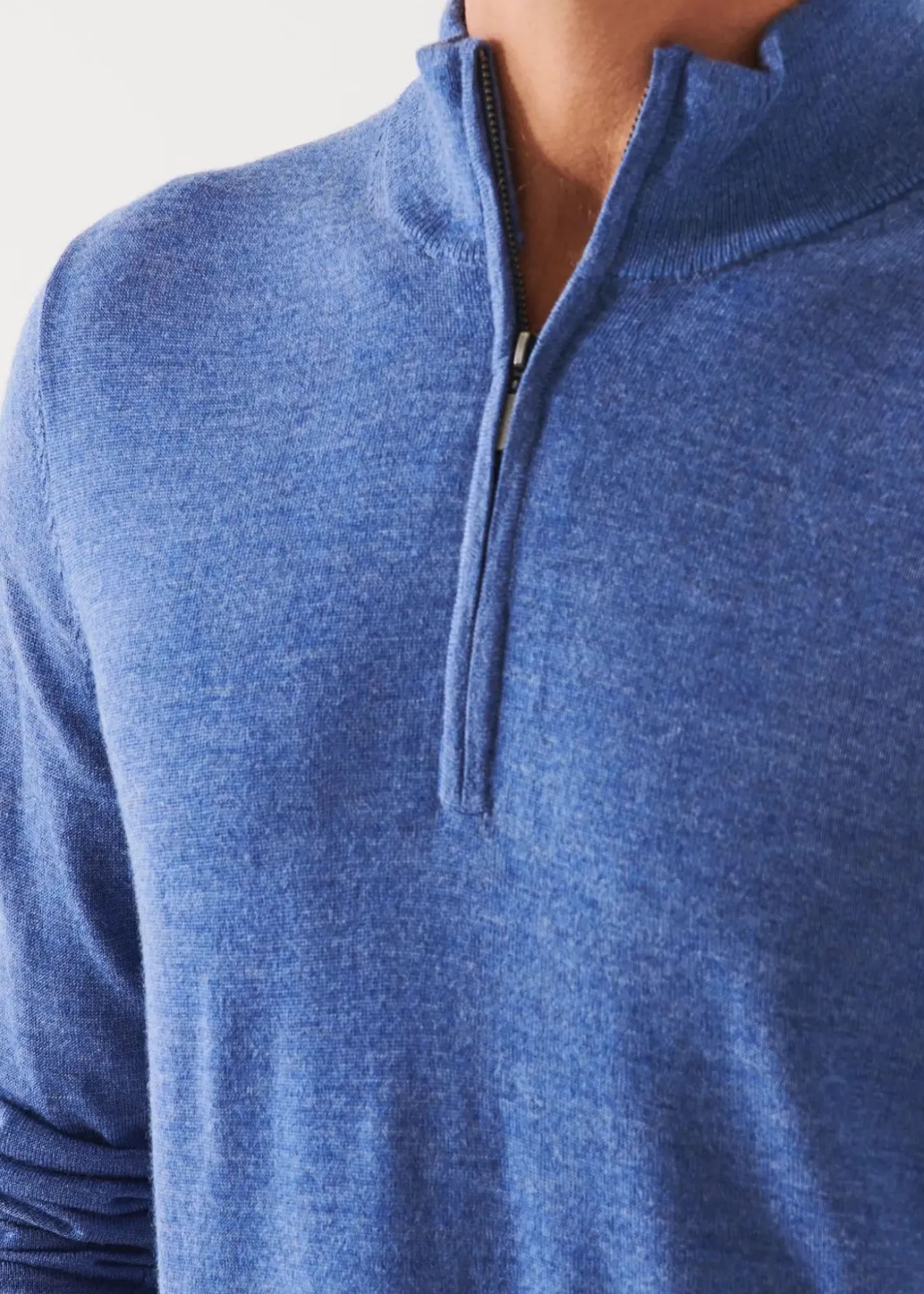 PATRICK ASSARAF Extra-Fine Merino Quarter Zip|Men Knitwear