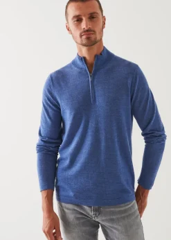PATRICK ASSARAF Extra-Fine Merino Quarter Zip|Men Knitwear