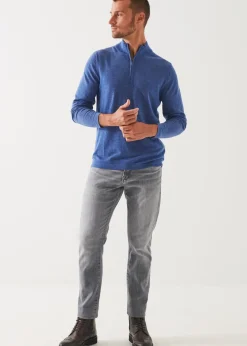 PATRICK ASSARAF Extra-Fine Merino Quarter Zip|Men Knitwear