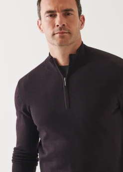 PATRICK ASSARAF Extra-Fine Merino Quarter Zip|Men Knitwear