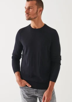 PATRICK ASSARAF Extra-Fine Merino Raglan Crewneck|Men Knitwear