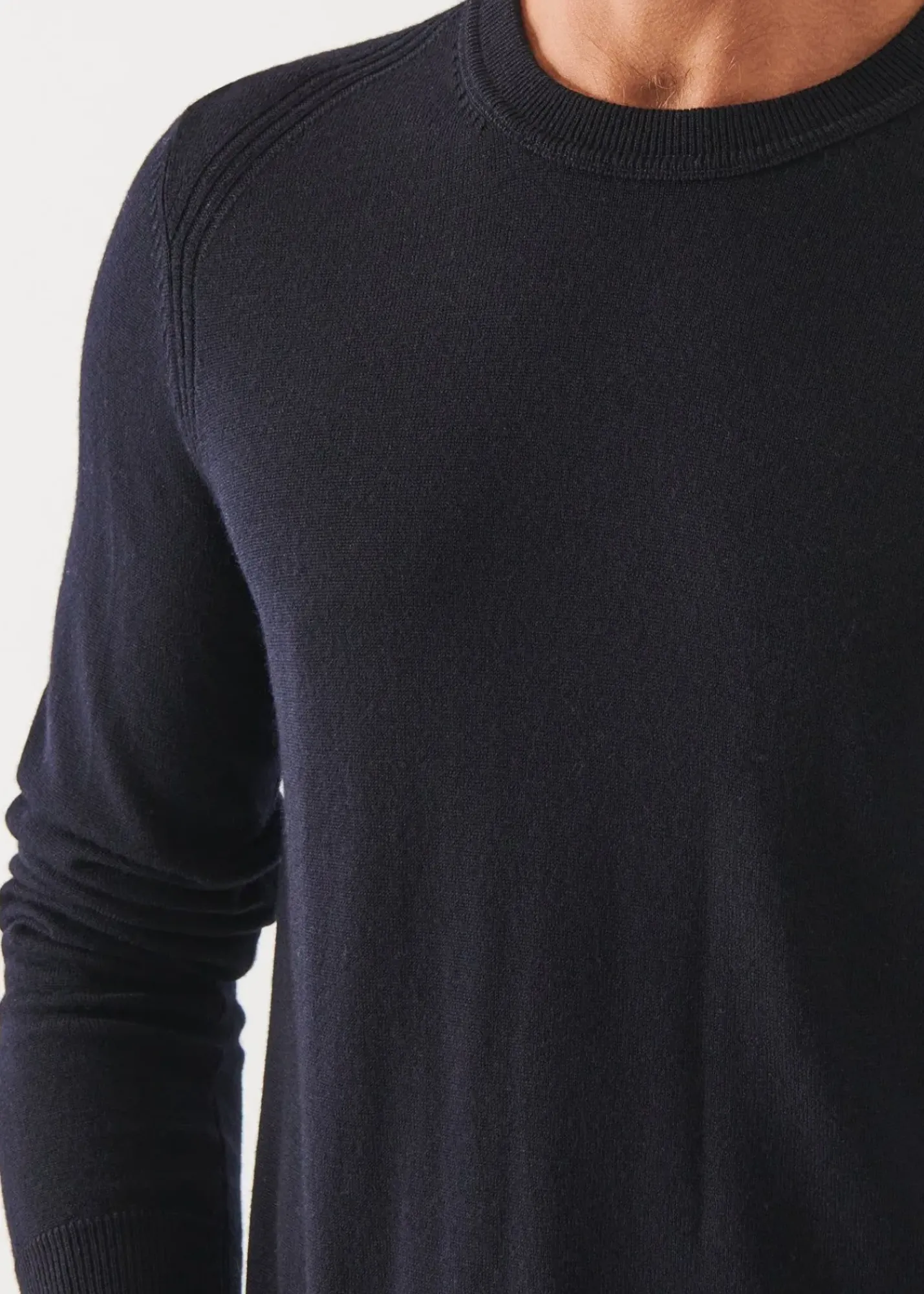 PATRICK ASSARAF Extra-Fine Merino Raglan Crewneck|Men Knitwear
