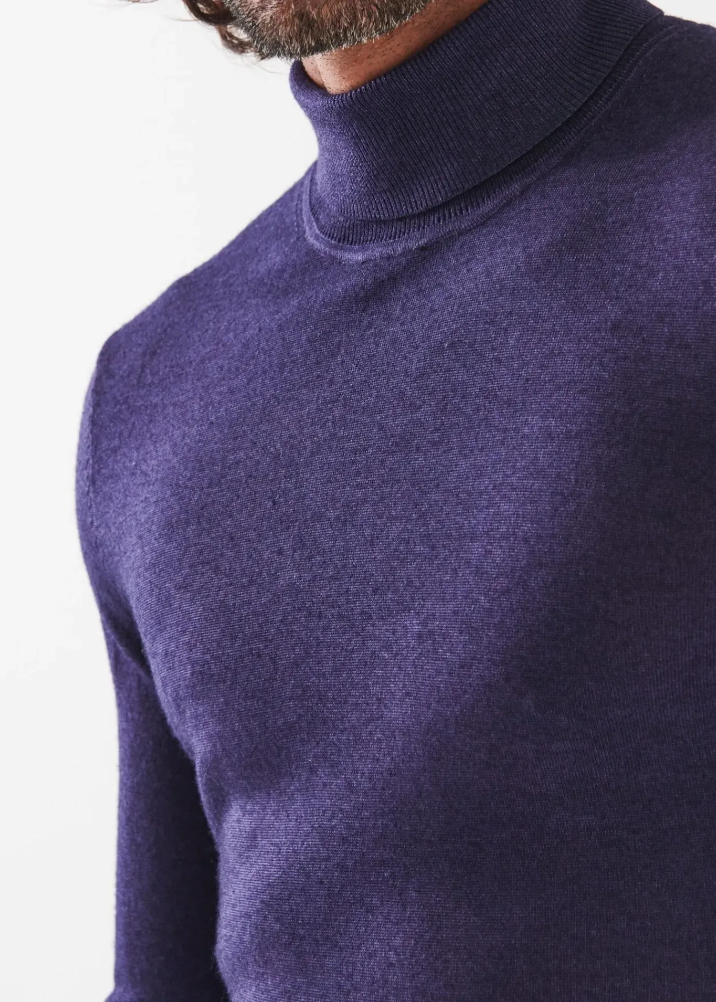 PATRICK ASSARAF Extra-Fine Merino Vintage Wash Turtleneck|Men Knitwear