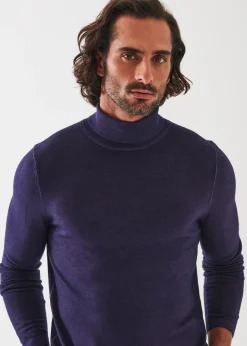 PATRICK ASSARAF Extra-Fine Merino Vintage Wash Turtleneck|Men Knitwear