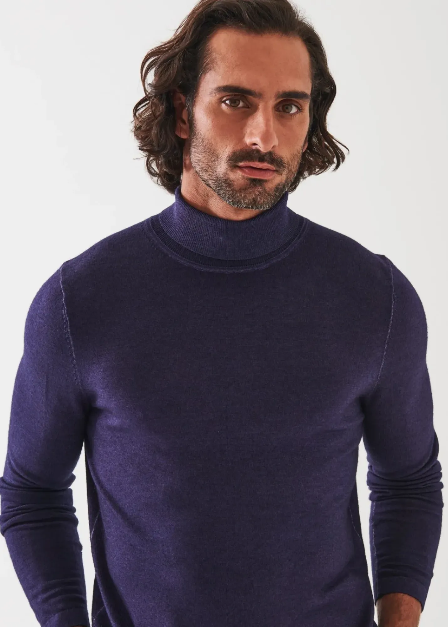PATRICK ASSARAF Extra-Fine Merino Vintage Wash Turtleneck|Men Knitwear