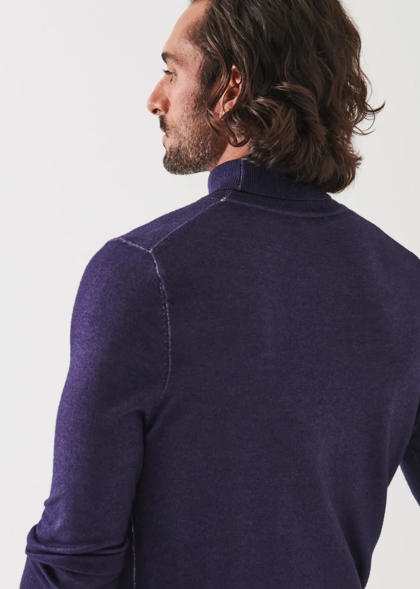 PATRICK ASSARAF Extra-Fine Merino Vintage Wash Turtleneck|Men Knitwear