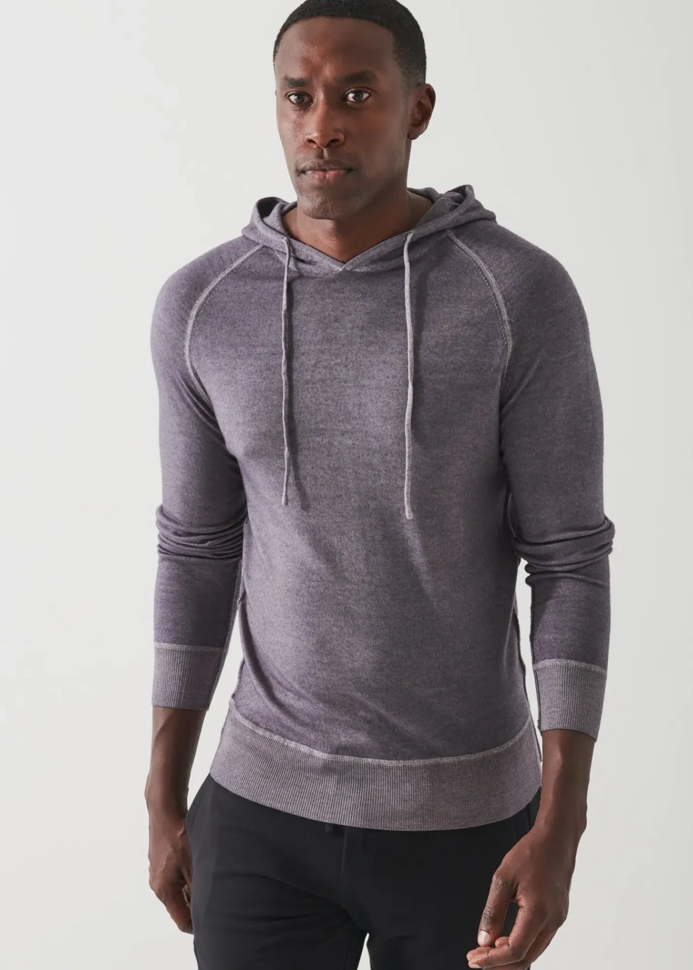 PATRICK ASSARAF Extra-Fine Merino Vintage Wash Hoodie|Men Knitwear