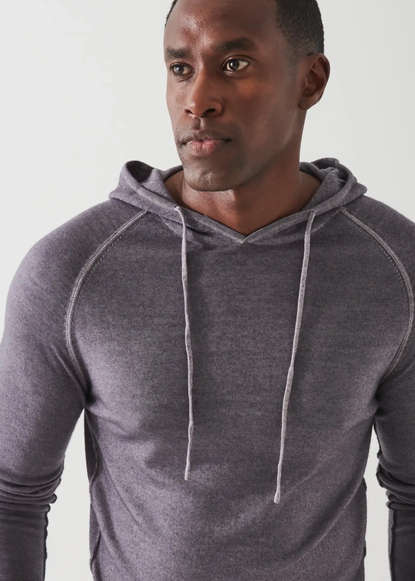 PATRICK ASSARAF Extra-Fine Merino Vintage Wash Hoodie|Men Knitwear