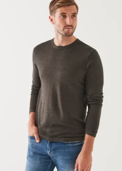 PATRICK ASSARAF Extra-Fine Merino Vintage Wash Crewneck|Men Knitwear