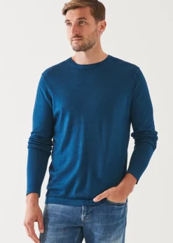 PATRICK ASSARAF Extra-Fine Merino Vintage Wash Crewneck|Men Knitwear