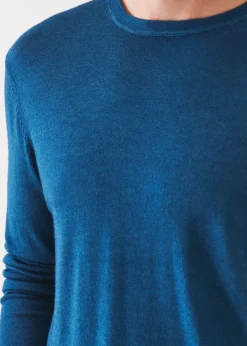 PATRICK ASSARAF Extra-Fine Merino Vintage Wash Crewneck|Men Knitwear