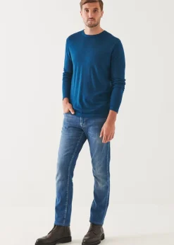 PATRICK ASSARAF Extra-Fine Merino Vintage Wash Crewneck|Men Knitwear