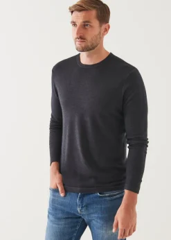 PATRICK ASSARAF Extra-Fine Merino Vintage Wash Crewneck|Men Knitwear