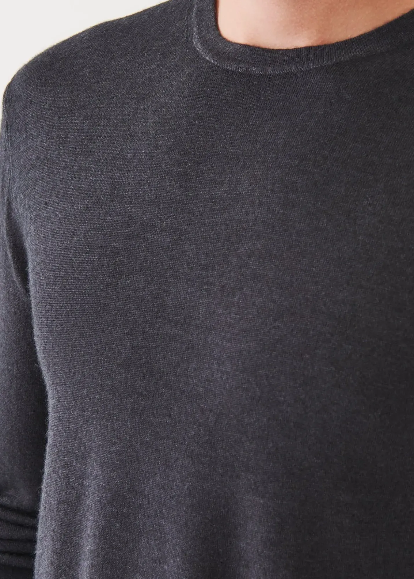 PATRICK ASSARAF Extra-Fine Merino Vintage Wash Crewneck|Men Knitwear