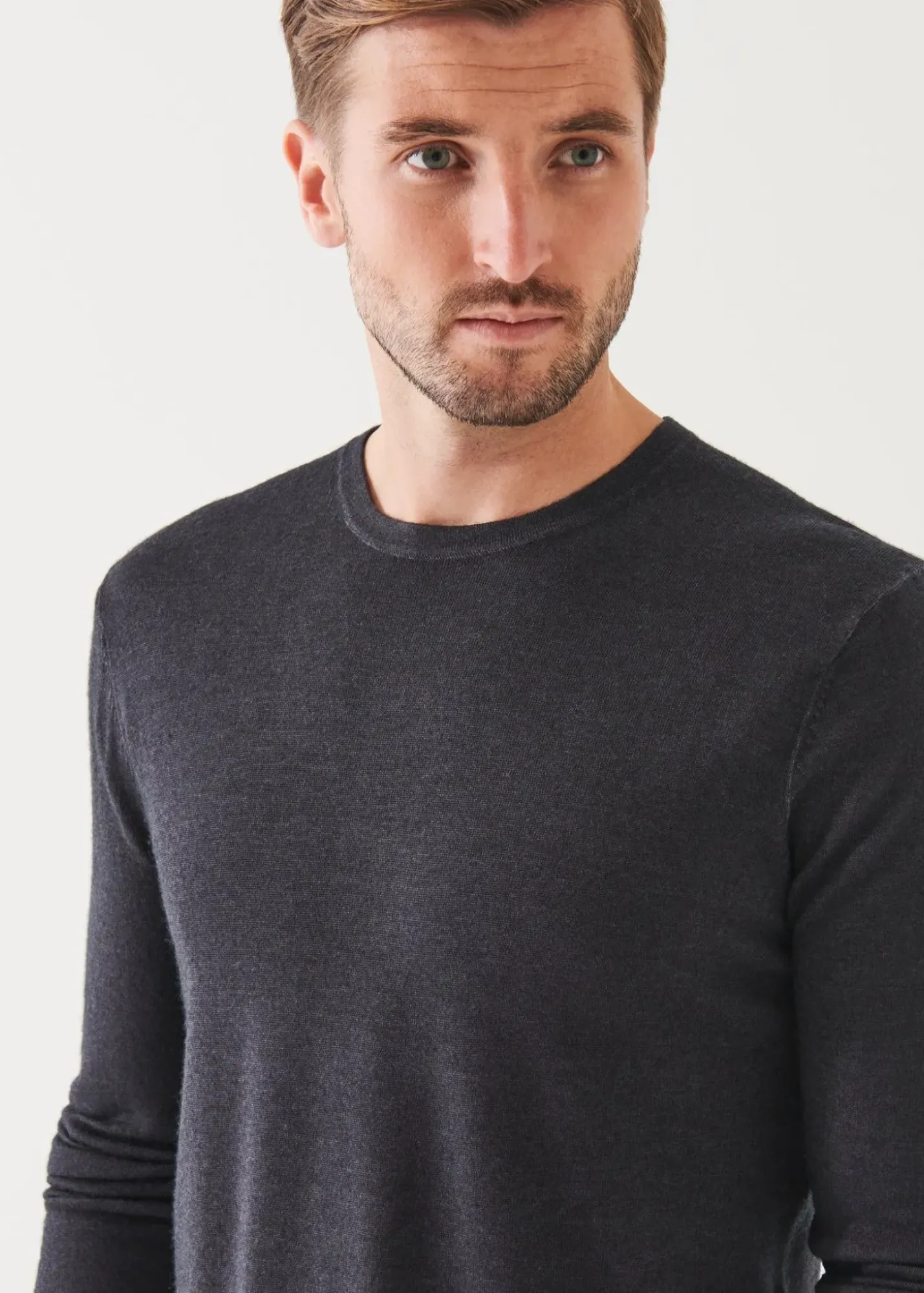 PATRICK ASSARAF Extra-Fine Merino Vintage Wash Crewneck|Men Knitwear