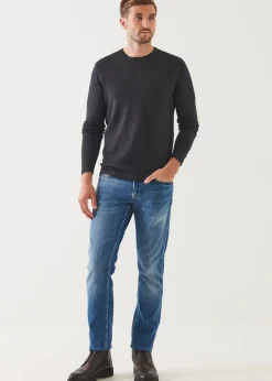 PATRICK ASSARAF Extra-Fine Merino Vintage Wash Crewneck|Men Knitwear
