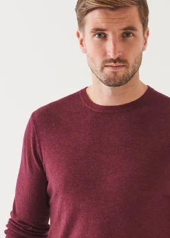 PATRICK ASSARAF Extra-Fine Merino Vintage Wash Crewneck|Men Knitwear