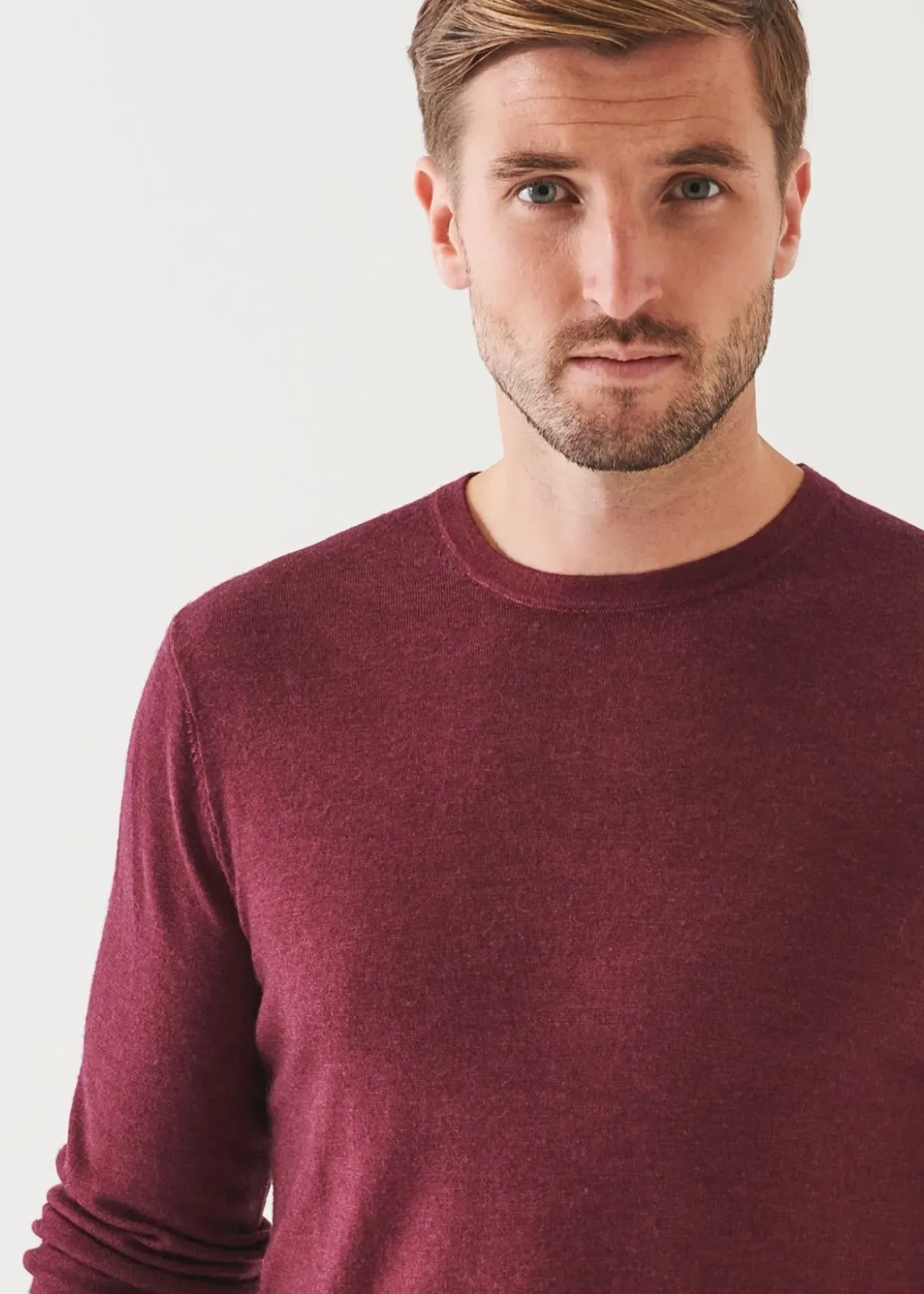 PATRICK ASSARAF Extra-Fine Merino Vintage Wash Crewneck|Men Knitwear