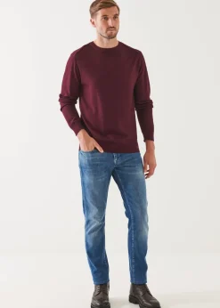 PATRICK ASSARAF Extra-Fine Merino Vintage Wash Crewneck|Men Knitwear