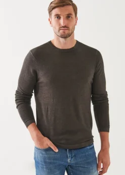 PATRICK ASSARAF Extra-Fine Merino Vintage Wash Crewneck|Men Knitwear