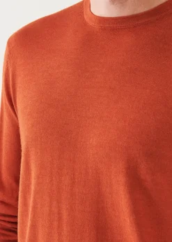 PATRICK ASSARAF Extra-Fine Merino Vintage Wash Crewneck|Men Knitwear