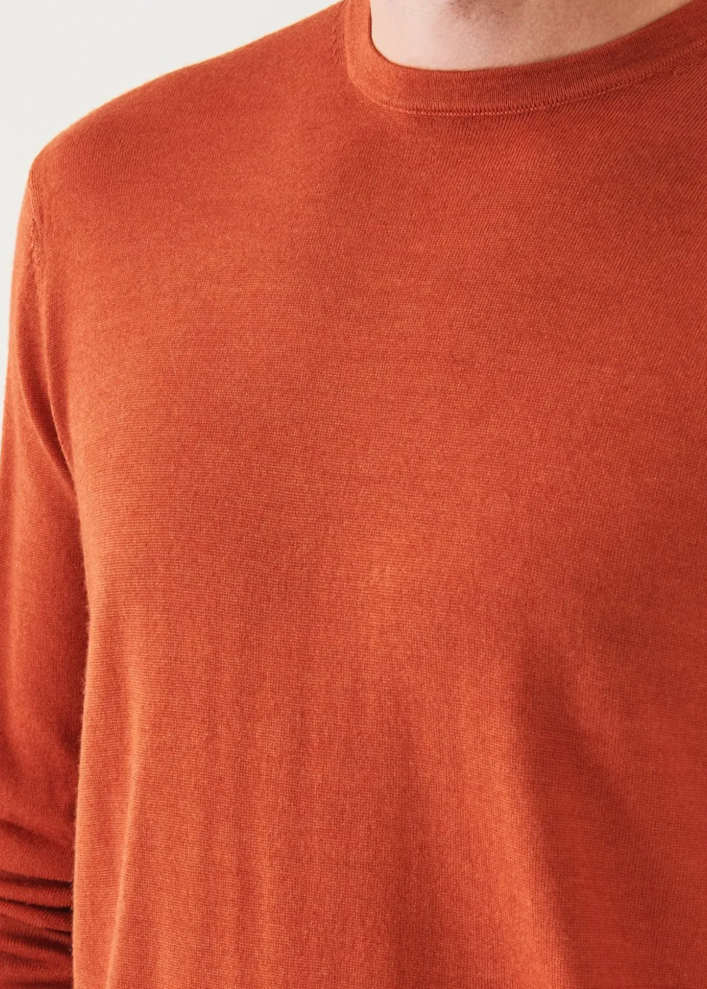 PATRICK ASSARAF Extra-Fine Merino Vintage Wash Crewneck|Men Knitwear