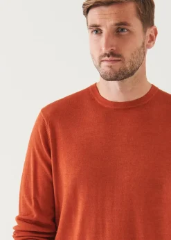 PATRICK ASSARAF Extra-Fine Merino Vintage Wash Crewneck|Men Knitwear