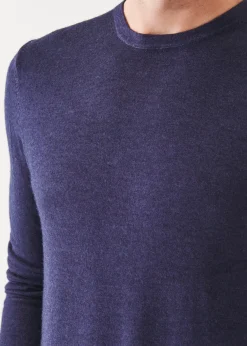 PATRICK ASSARAF Extra-Fine Merino Vintage Wash Crewneck|Men Knitwear