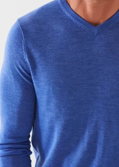 PATRICK ASSARAF Extra-Fine Merino V-Neck|Men Knitwear