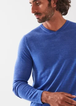 PATRICK ASSARAF Extra-Fine Merino V-Neck|Men Knitwear