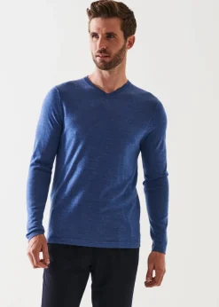 PATRICK ASSARAF Extra-Fine Merino V-Neck|Men Knitwear