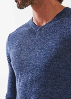 PATRICK ASSARAF Extra-Fine Merino V-Neck|Men Knitwear