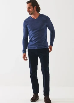 PATRICK ASSARAF Extra-Fine Merino V-Neck|Men Knitwear