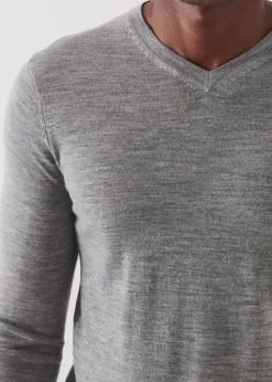 PATRICK ASSARAF Extra-Fine Merino V-Neck|Men Knitwear