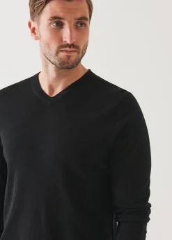 PATRICK ASSARAF Extra-Fine Merino V-Neck|Men Knitwear