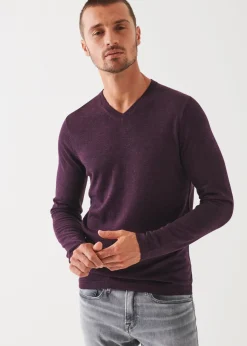 PATRICK ASSARAF Extra-Fine Merino V-Neck|Men Knitwear