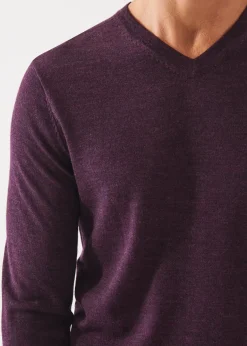 PATRICK ASSARAF Extra-Fine Merino V-Neck|Men Knitwear