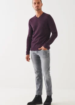 PATRICK ASSARAF Extra-Fine Merino V-Neck|Men Knitwear