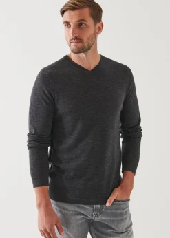PATRICK ASSARAF Extra-Fine Merino V-Neck|Men Knitwear