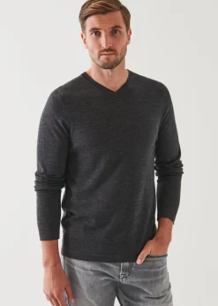 PATRICK ASSARAF Extra-Fine Merino V-Neck|Men Knitwear