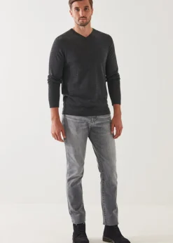 PATRICK ASSARAF Extra-Fine Merino V-Neck|Men Knitwear