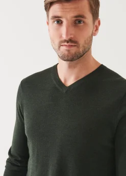 PATRICK ASSARAF Extra-Fine Merino V-Neck|Men Knitwear